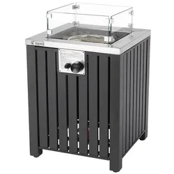 Tepro Feuertisch Topeka Topeka, eckig, 50 x 50 x 62 cm (LxBxH), mit Glasumrandung, anthrazit