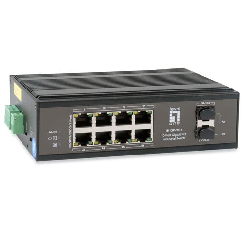 LevelOne IGP-1031 Industrial 10-Port Gigabit PoE Switch