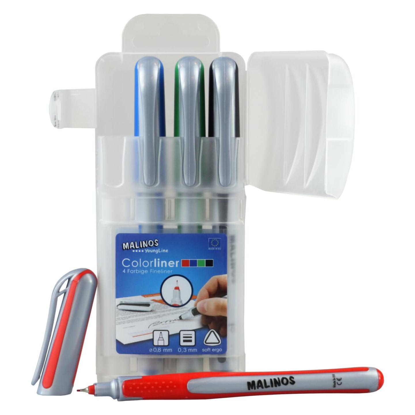 Malinos Fineliner Color 4 Farben 4+ (4x) (300036)