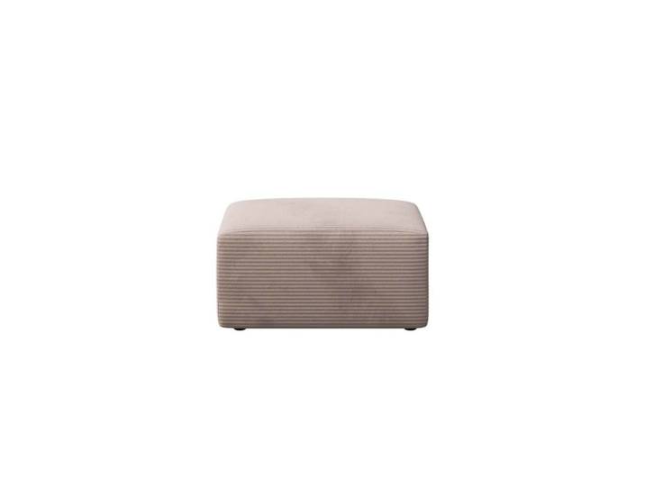 Pouf en polyester écru