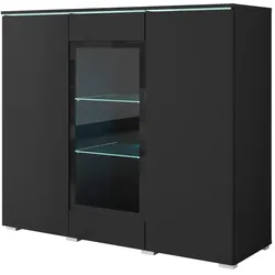 Highboard  Vera , schwarz , Maße (cm): B: 120 H: 103,3