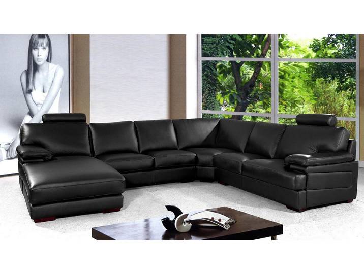 Salottini Wohnlandschaft Traumhaftes XL Ecksofa Adriano Wohnlandschaft Sofa Leder, 4 Teile
