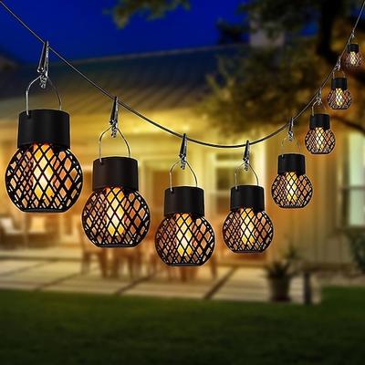 Solar-Flammenlicht im Freien, wasserdicht, Garten-Hängelichter, Weihnachtsfeier, Neujahr, Hochzeit, Hof, Hof, Balkon, Zaun, Urlaub, Landschaft, Dekoration, Laterne, 1/2/4/8 Stück