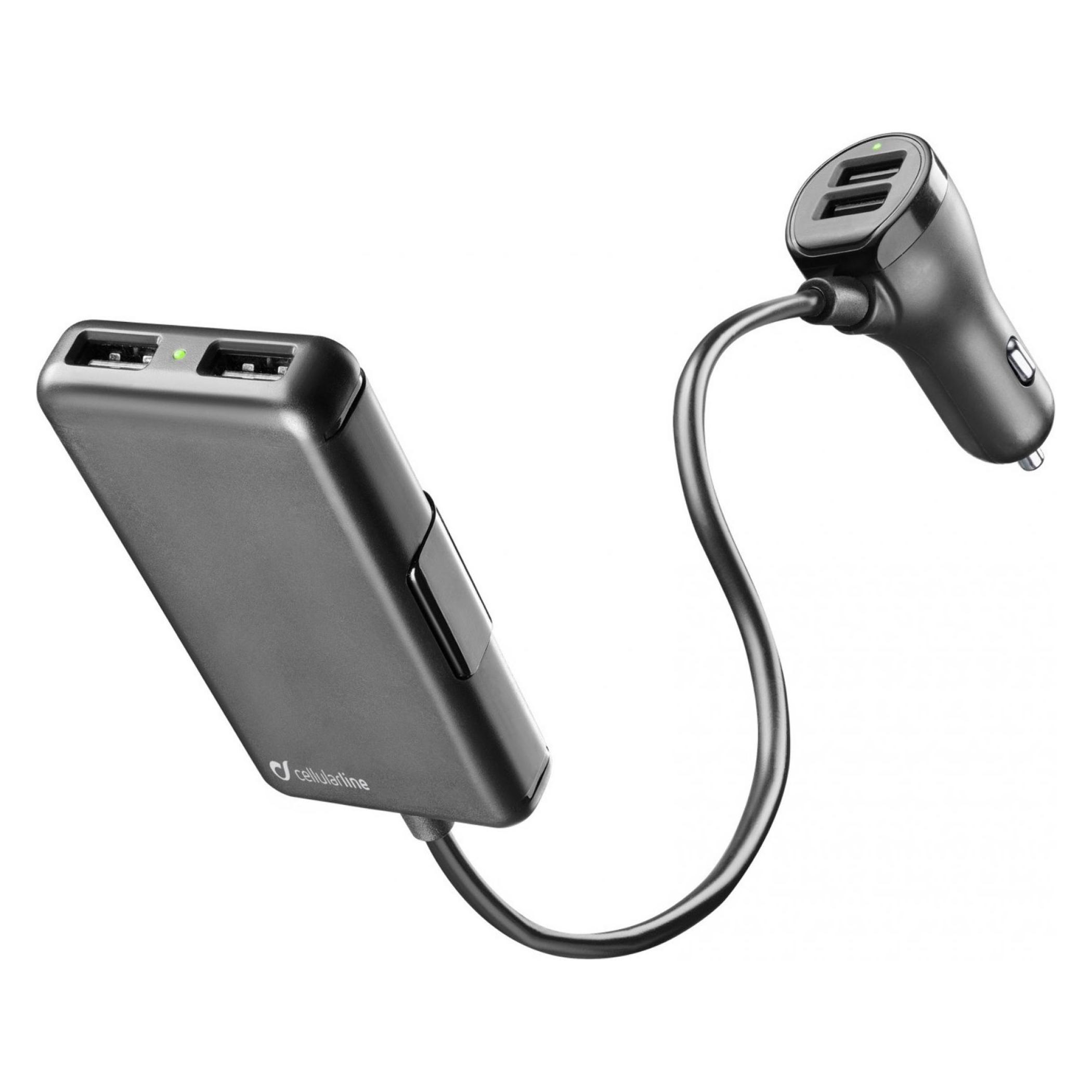 Cellularline Car Charger Family (CBRUSB4FAMILY7AK)