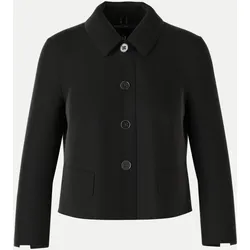 Kurze Jacke mit Kentkragen Schwarz 40