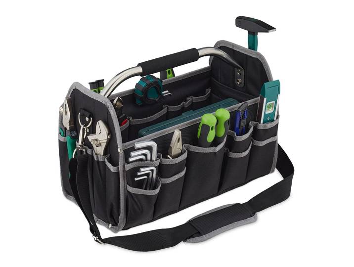 Werkzeugtasche Schwarz-Silber-Grau