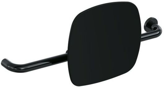 Hewi 801 Rückenstütze 801.51.9263R90 Wandabstand 150mm, Ausführung rechts, Lehne tiefschwarz, tiefschwarz