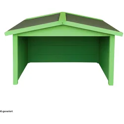 HTI-Living, Zubehör Gartenmaschinen, Rasenmähergarage Wilbur Grün (Mähroboter)