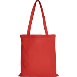 Baumwolltasche - OEKO-TEX 100 zertifiziert | mit zwei langen Henkeln | 38x42cm | Jutebeutel | Einkaufstasche | unbedruckt, rot