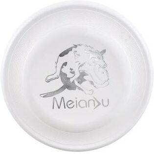 The Handy Homestead Durable Interactive Dog Training Flying Disc Perfect For Outdoor Fun & Puppy Training white 23.5cm