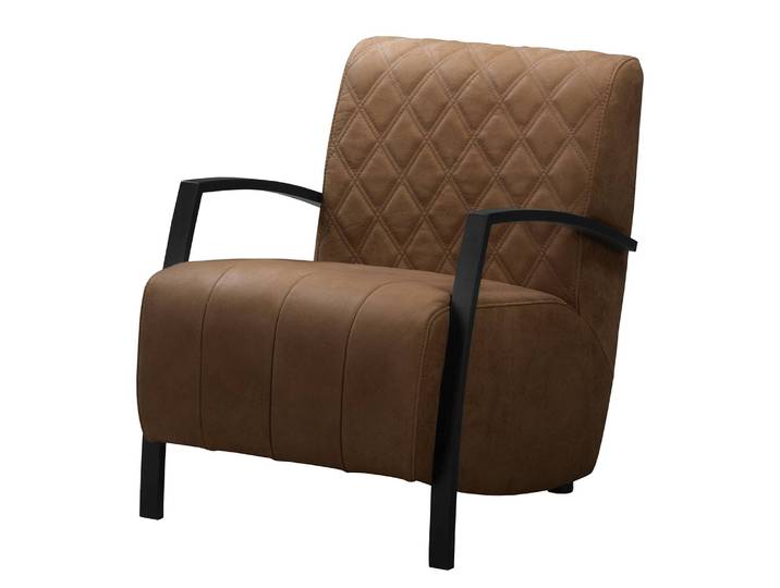 Sessel Richlands I Braun/Braun Echtleder Kena 63 x 81 x 76cm