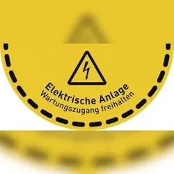 Fußbodenaufkleber Elektrische Anlage..., Folie, rutschhemmend, 600x300 mm