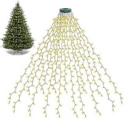 Uplift Essentials Waterfall Curtain Fairy String Lights warm White Lights 10 Ft 400 Led