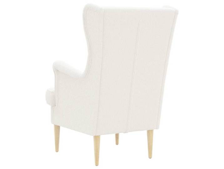 Confortable Fauteuil simple pour salon bureau chaise relax Crème tissu__27889