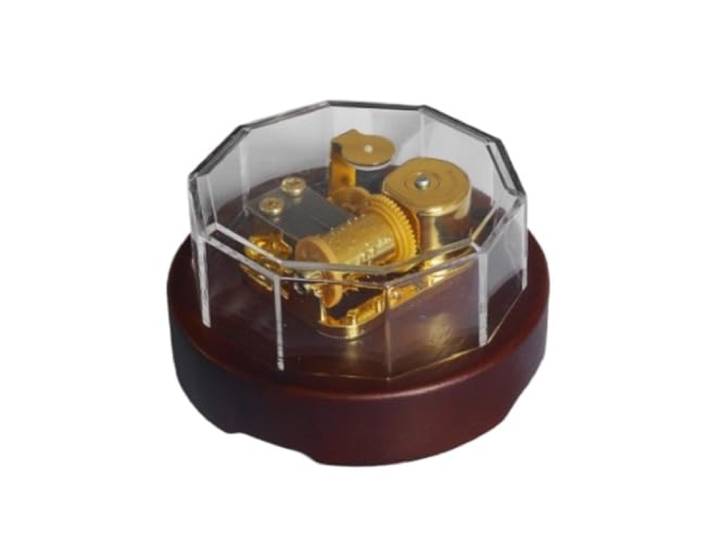 VNCdfhETs Dekorative Spieluhr Transparente Spieluhr Mit Holzsockel, Kreative Schreibtischdekoration Musikalisches Erinnerungsstück(2pieces)