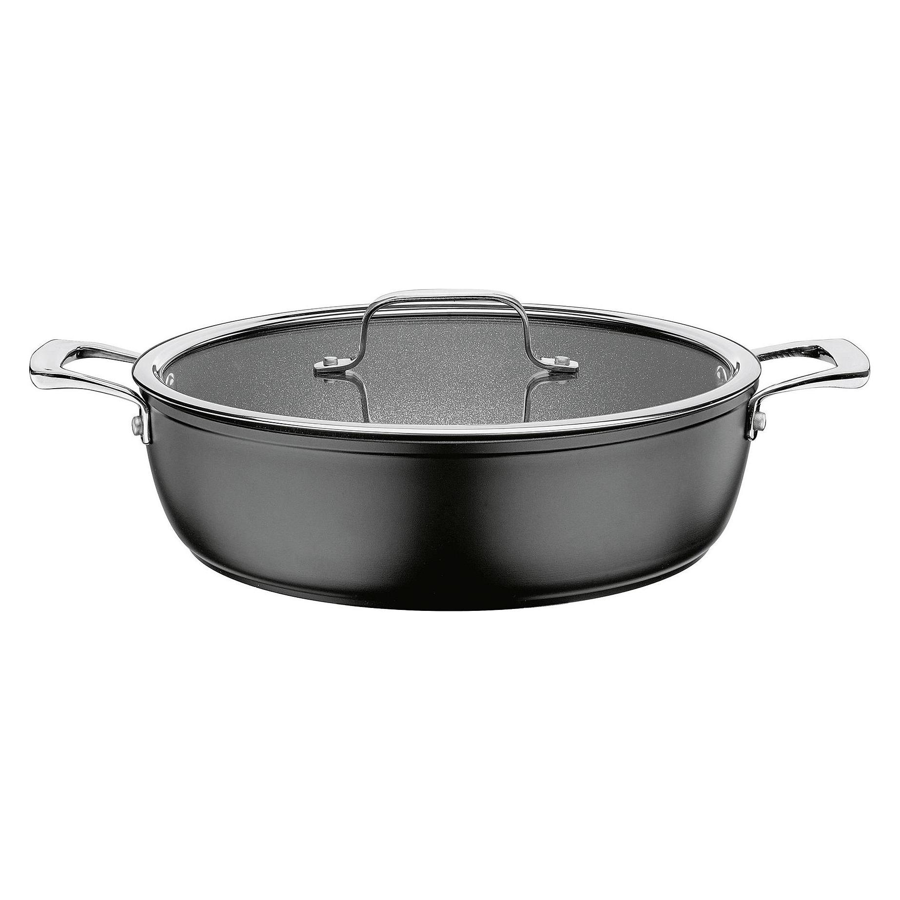 Küchenprofi Gourmettopf mit Glasdeckel 28 cm (Kochtopf, Aluminium, 28 x 7.50 cm) (SPRING)