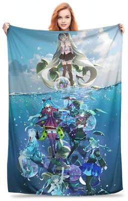 Shop Station Project Sekai Yoisaki Kanade Anime Throw Blanket Super Soft Flannel Blanket For Bed, Sofa & Travel a 30x40in