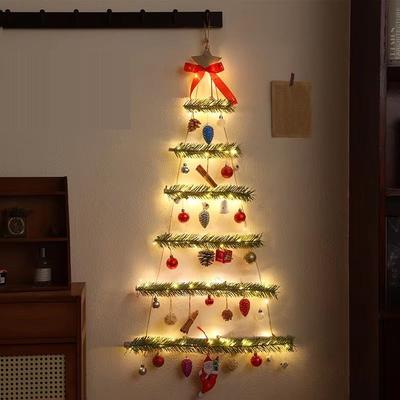Discount Dollar Deals Wall Christmas Tree Decoration Luminous Pendant Foldable Christmas Tree a 1.2m