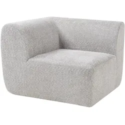Sofa-Modul Hurvas Eckelement Bouclé Grau [en.casa]