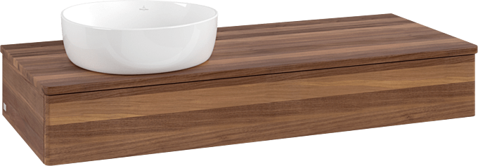 Villeroy und Boch Antao Waschtisch-Unterschrank K11012HM 120x19x50cm, Waschbeckenplattenfarbe warm walnut, warm walnut
