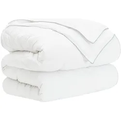 vidaXL, Duvet, Ganzjahresbettdecke Weiss 140 x 220 cm Bambusfaser (400 g, Polyester, 220 x 140 cm)