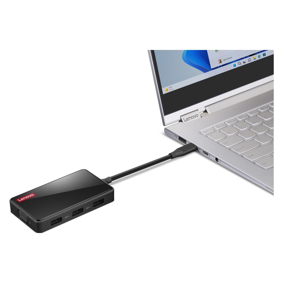 Lenovo 100 USB-C Travel Dock (USB-C, 6 Ports) (GX91M73945)