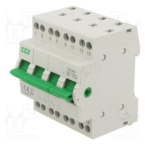 No Name PSA-463 PRZEŁĄCZNIK INSTALACYJNY SIEĆ-AGREGAT 63A 4P 4M 230/400V (PSA-463)