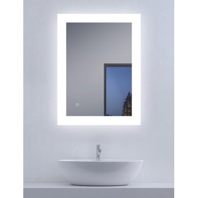 Badspiegel TALOS "BRIGHT", transparent (silberfarben), B:80cm H:60cm T:5cm, Spiegel, Badspiegel, BxH: 80x60 cm, energiesparend, mit Sensorschalter