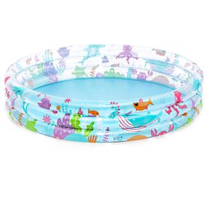 Bestway Planschbecken Deep Dive 51004, ab 2 Jahren, mit 3 Luftringen, bis 282 Liter, Ø 152 x 30 cm