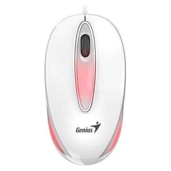 Genius DX-Mini Optische kabelgebundene Maus mit RGB-Hintergrundbeleuchtung weiss / 1000 dpi / USB (Kabelgebunden) (31010025405)