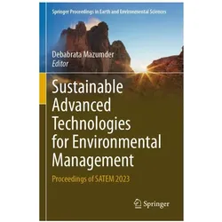 Sustainable Advanced Technologies for E, Fachbücher von Debabrata Mazumder