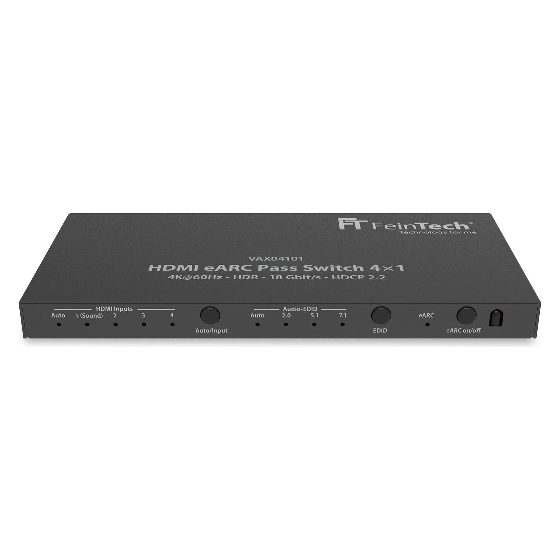 FeinTech HDMI eARC Pass Switch 4x1 (B099S68RWN)