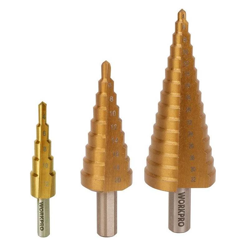 Workpro Step drill, set 3 pieces hss4241 (49440826)