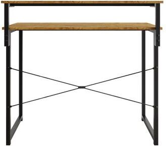 Craft Porch CraftPorch Minimalist 39-Inch Metal Computer Desk With Shelf