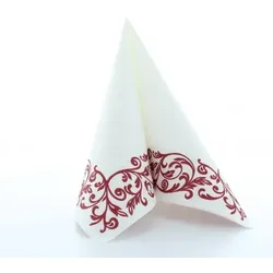 Mank Serviette Airlaid Rob in Bordeaux, 40 x 40 cm, 50 Stück - Ornamente Geburtstag