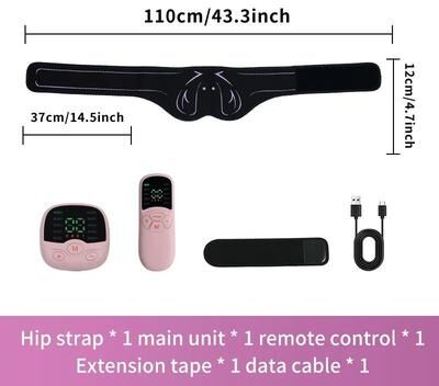 Uplifted Finds Electric EMS Hips Trainer And High Performance Buttocks Lifting Muscle Stimulator pink