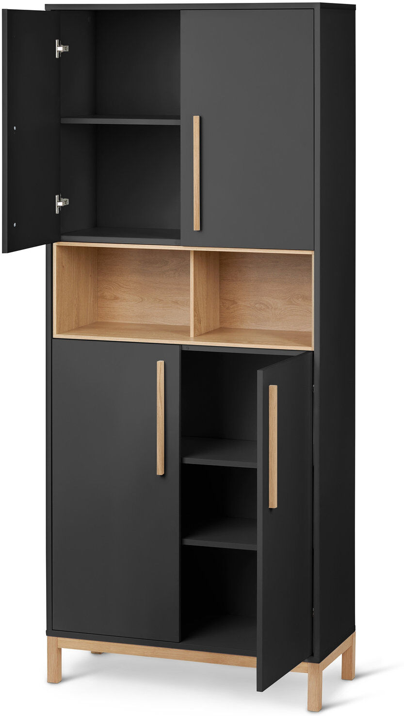 Tchibo - Bad-Hochschrank »Eklund« - 80x35x190cm - anthrazit -