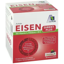 Eisen direkt plus Vitamin C+Folsäure+B12