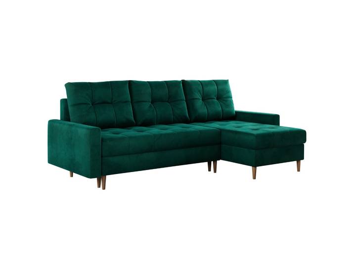 ECKSOFA Colin Velvet Dunkelgrün