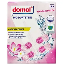 domol 2x WC-Duftsteine »Frühlingsfrische« 4-fach Power
