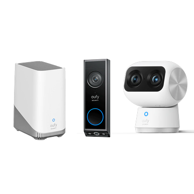Indoor Cam S350 + Video Doorbell E340 + eufy Homebase™ 3 BUNDLE