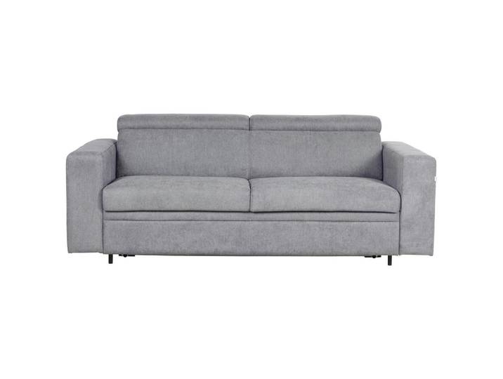 Livetastic Schlafsofa, Hellgrau, Kunststoff, Uni, 3-Sitzer, 206x83x100 cm, Rücken echt, Kinderzimmer & Jugendzimmer, Jugendmöbel, Jugendsofas