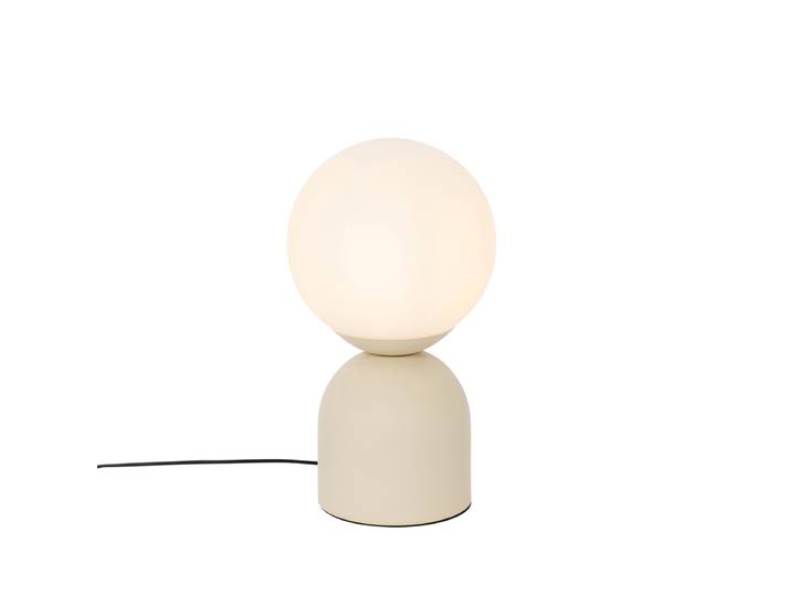 Lampe de table beige chic d'hôtel avec verre opale - Pallon Trend