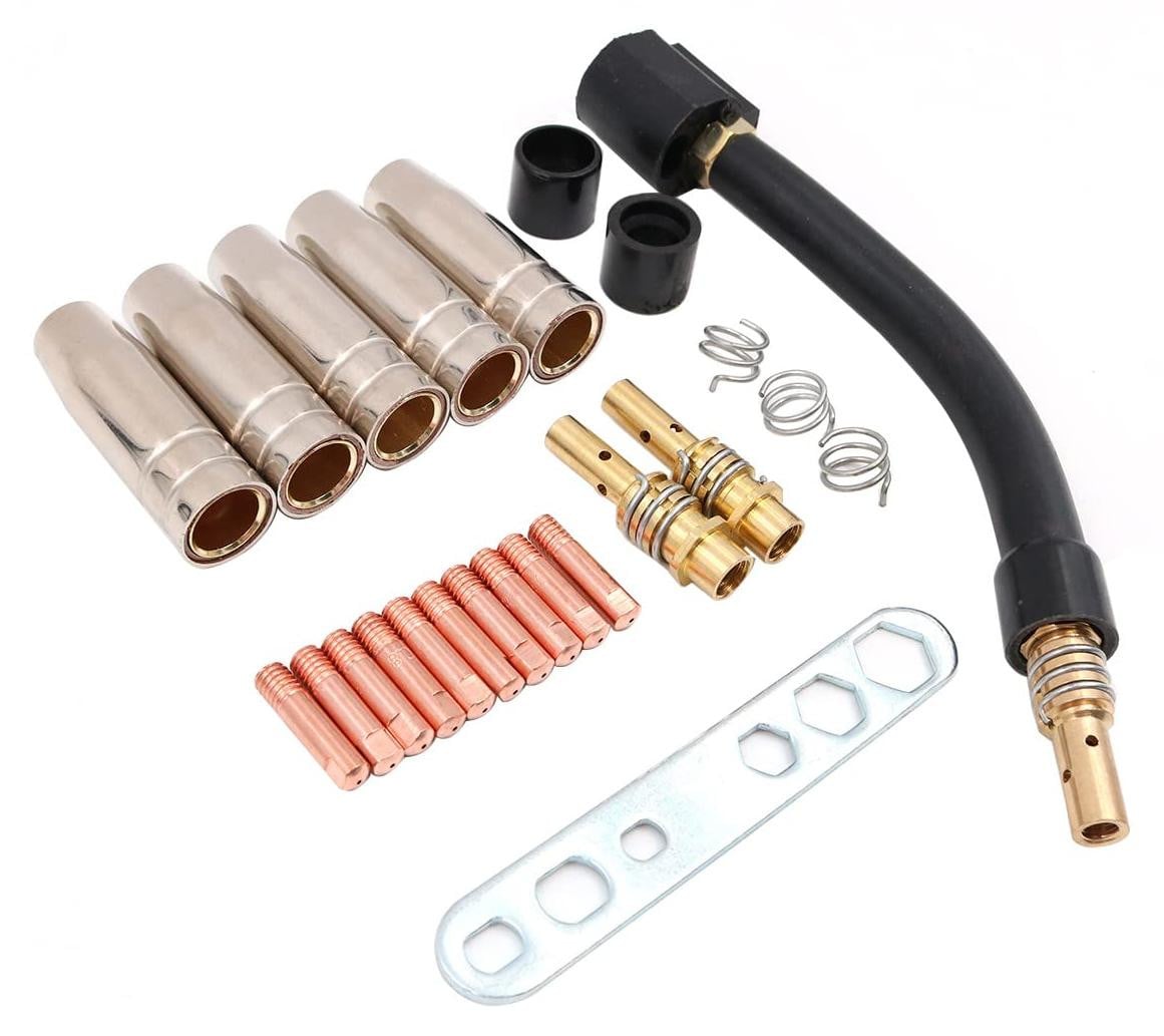 Selius 24 stuks Nozzles Contact Tips en Accessoires voor MIG MAG Lassen