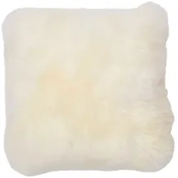 WARM & COMFY Kissen Schaffell 40 x cm Mischgewebe Weiß