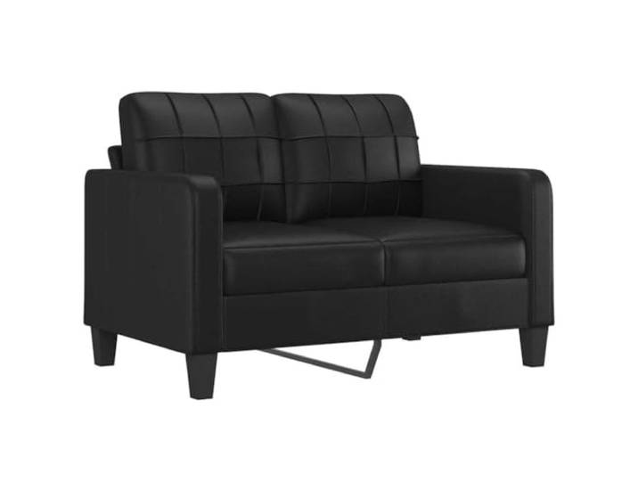 vidaXL 2-Sitzer-Sofa Schwarz 120 cm Kunstleder Für den täglichen Gebrauch gemacht, Polsterung, die Flecken und Verschüttungen abschüttelt, dick gepolstert für maximale