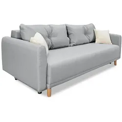 BOOOM Schlafsofa Scandic Stoff Silbergrau