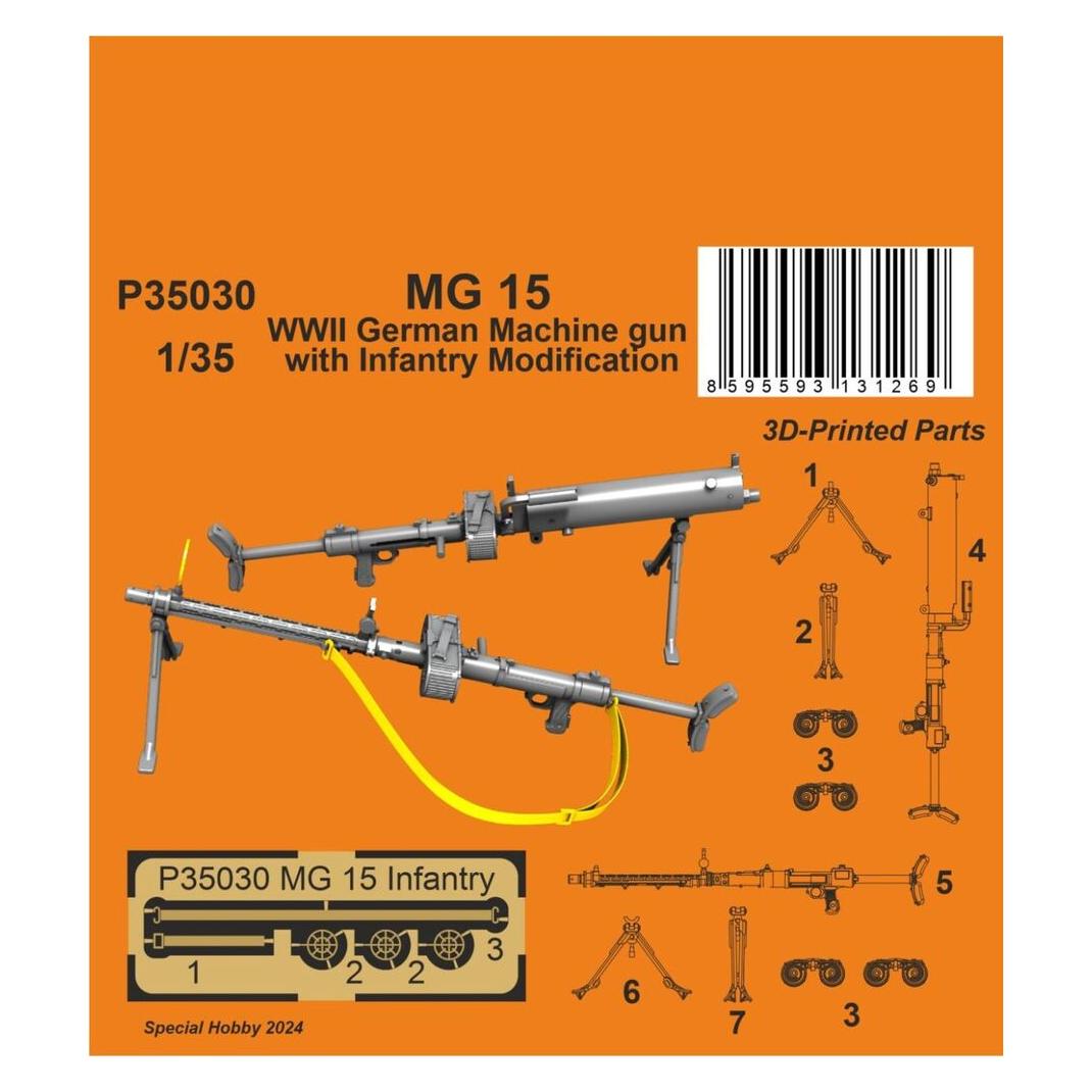 CMK MG 15 Machine Gun with Infantry Modification 1/35 (129-P35030)