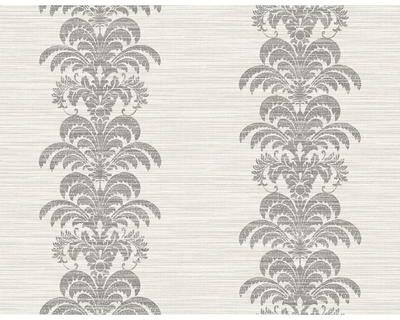 Seabrook Designs Lillian August Palm Frond Stripe Stringcloth Unpasted Wallpaper