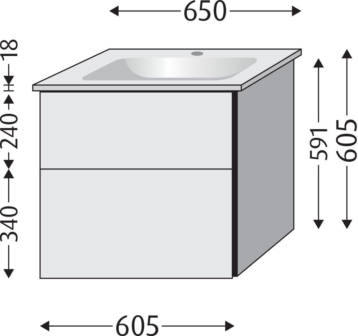 Sanipa Waschtischunterbau mit Auszügen 3way BR33285
